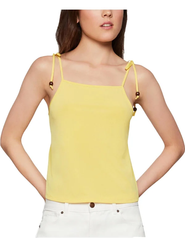 Unmissable Offer Womens Tie Shoulder Square Neck Tank Top