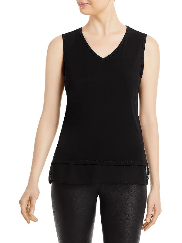 Deep Discounts Womens V-Neck Knitted Blouse