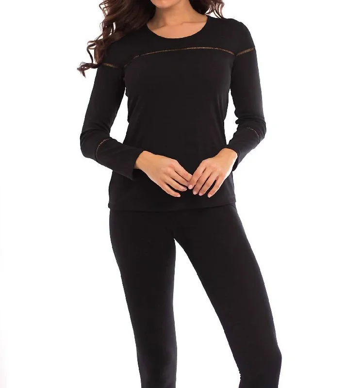 Markdowns Wrinkle Free Cutout Tunic In Black