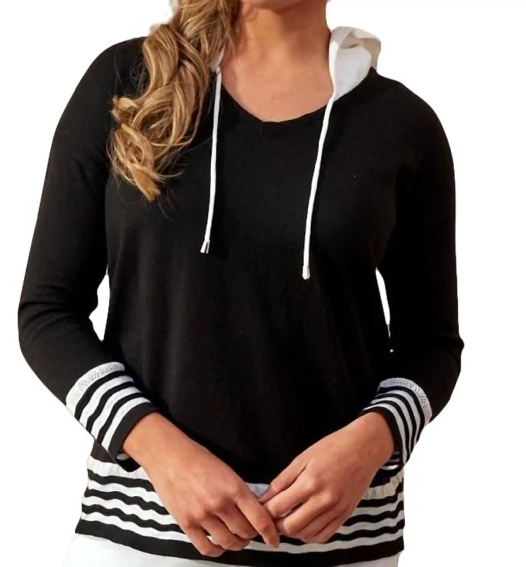Price Meltdown Zig Zag Hoodie In Black/white