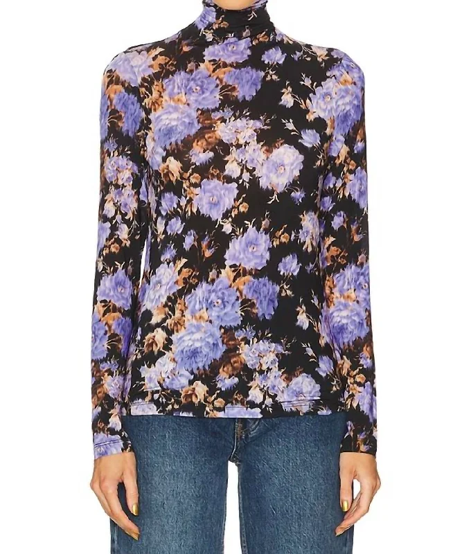 Anniversary Sale Aurelia Turtleneck Top In Iris
