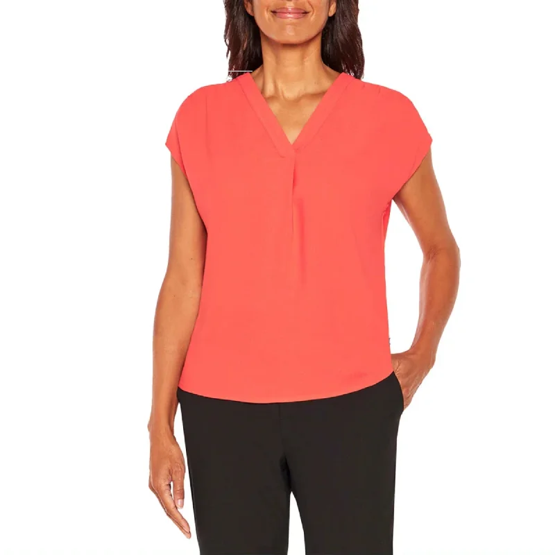 Year-End Sale Banana Republic Women's V-Neck Front Pleat Relaxed Fit Blouse Top