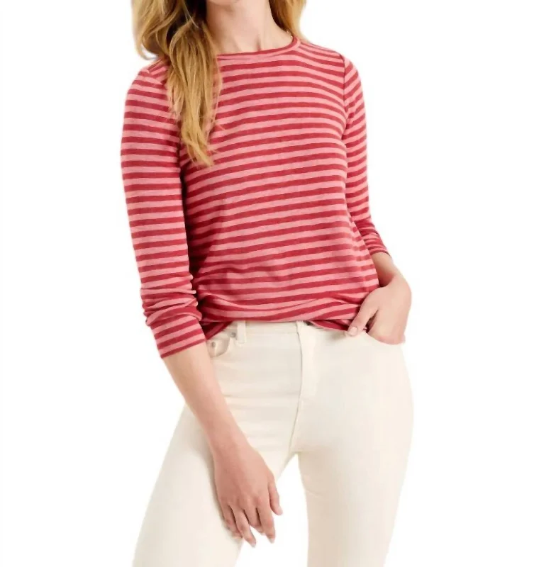 Don't Wait Bracelet Sleeve Boat Tee In Red