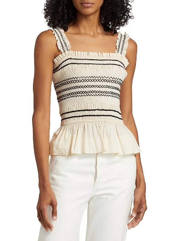 Season Finale Sale Cecily Top In Flax