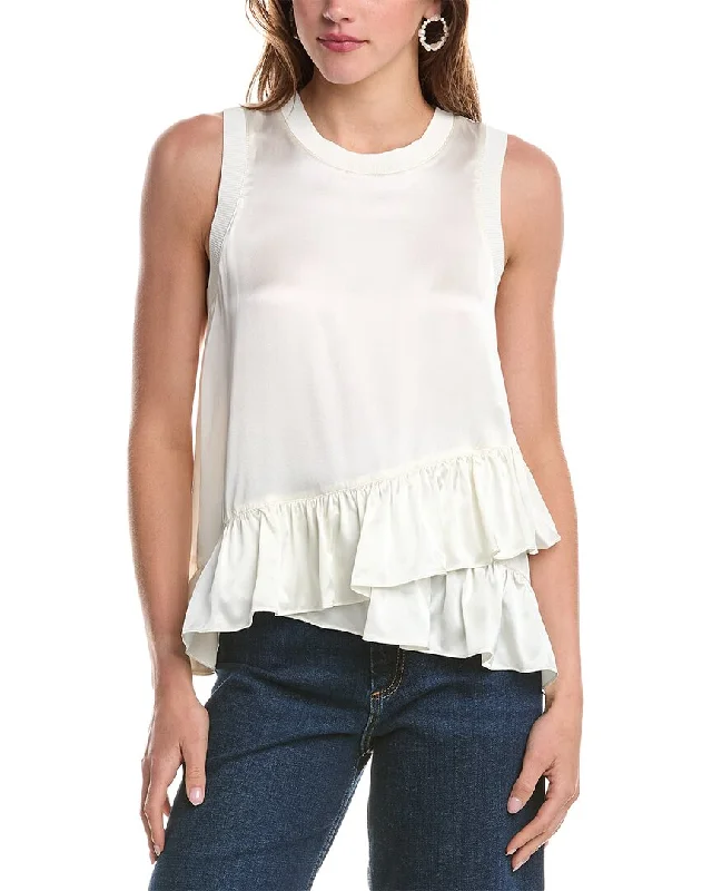 Massive Deals Cinq à Sept Shiny Luisa Silk Top