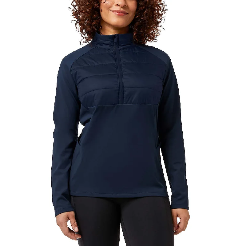 Must-Have Deals 32 Degrees Women's Half Zip Fleece Lined Stretch Comfort Sweatshirt Active Top