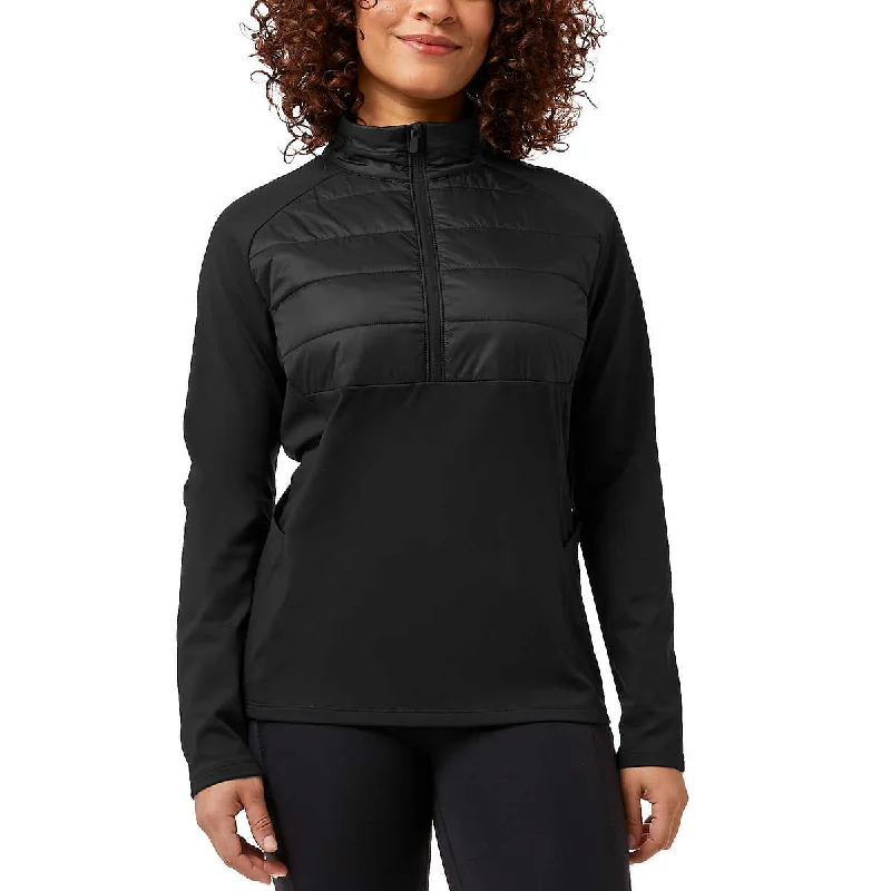 Extra Savings 32 Degrees Women's Half Zip Fleece Lined Stretch Comfort Sweatshirt Active Top