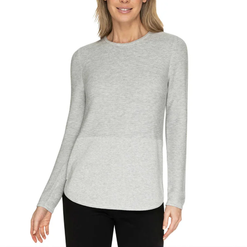 Final Clearance Advent Women's Lightweight Cotton Blend Textured Knit Tunic Sweater