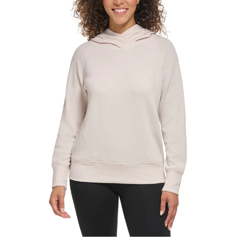Lowest Price Andrew Marc Women's Relaxed Fit Lightweight Textured Hoodie