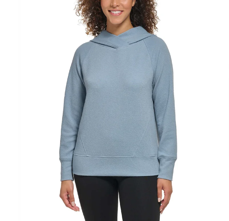 Price Reduction Andrew Marc Women's Relaxed Fit Lightweight Textured Hoodie