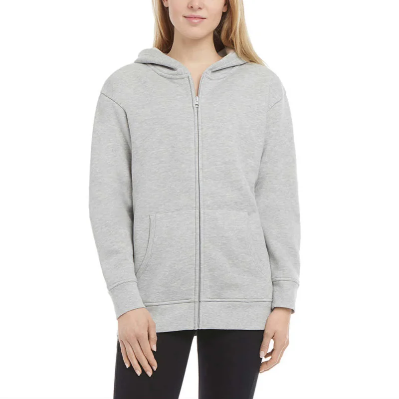 Extra Savings Danskin Women's Kangaroo Pockets Cotton Blend Soft Brushed Fleece Casual Active Full Zip Hoodie
