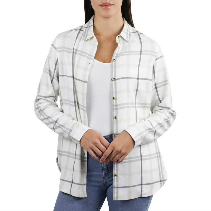 Low Prices Jachs Girlfriend Women's' Super Soft Flannel Side Pockets Button Front Shirt