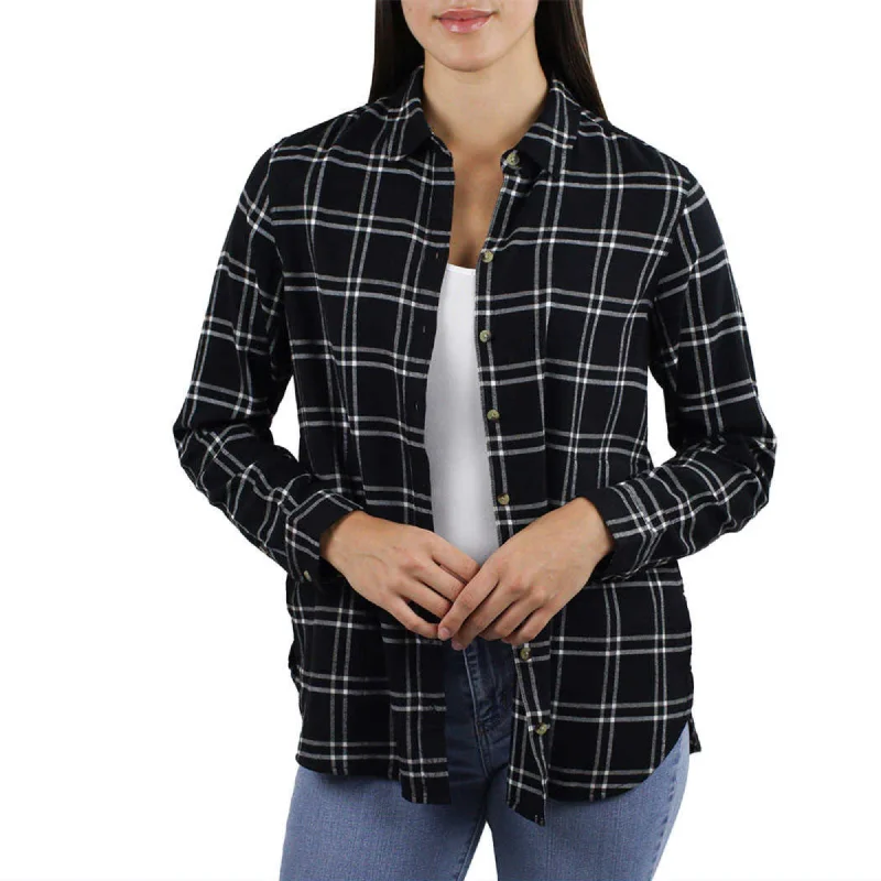 Best Bargains Jachs Girlfriend Women's' Super Soft Flannel Side Pockets Button Front Shirt