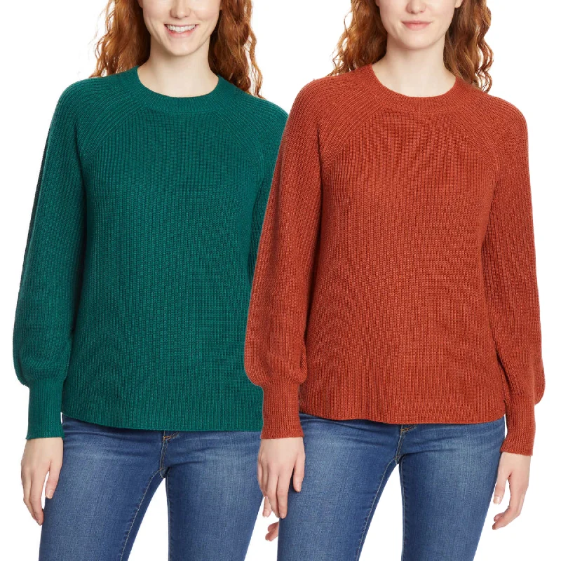 YEAR-End Sale Jessica Simpson Women's Bell Sleeve Soft Rib Knit Top Relaxed Fit Sweater