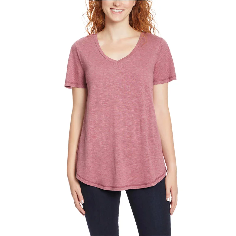 Last Chance Jessica Simpson Women's Flutter Sleeve Tee Relaxed Fit V-Neck T-Shirt