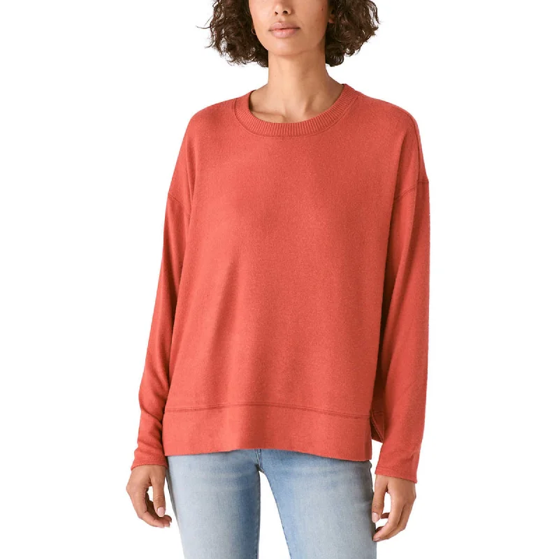 Seasonal Clearance Lucky Brand Women's Super Soft Cloud Jersey Lightweight Sweater Cozy Crewneck Top