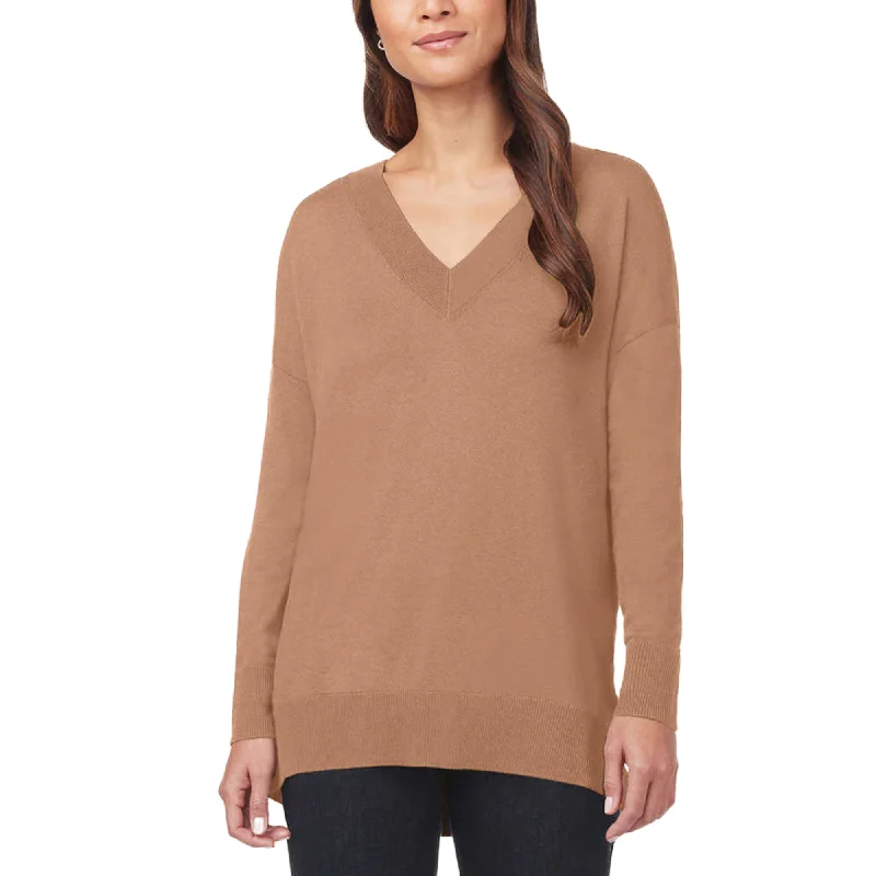 Closeout Matty M Women's Lightweight Knit V-Neck Tunic Length Sweater