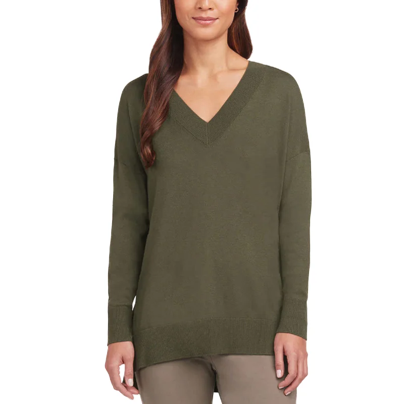 Seasonal Sale Matty M Women's Lightweight Knit V-Neck Tunic Length Sweater
