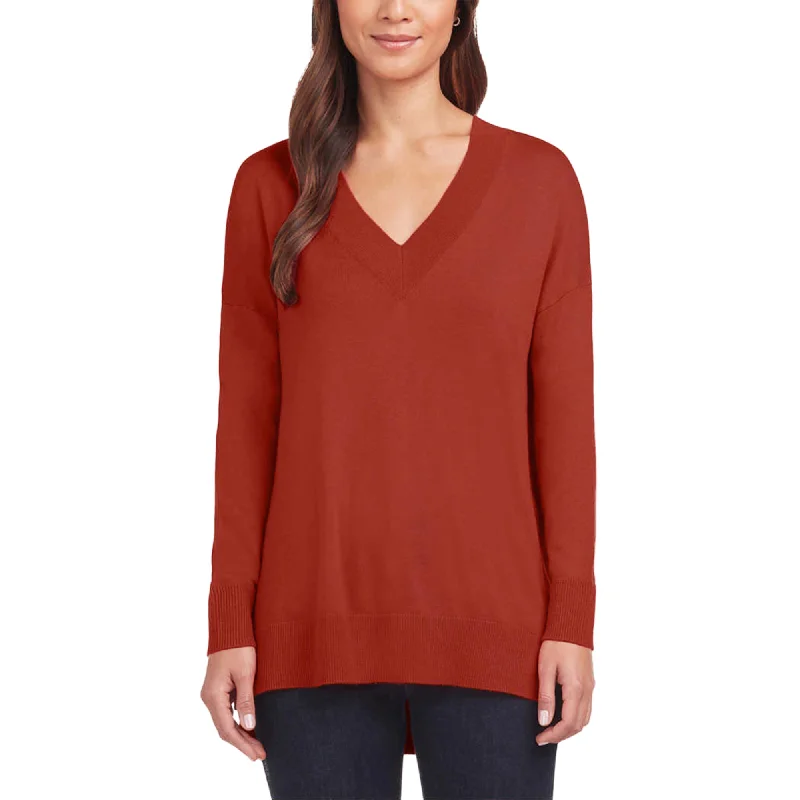 Final Markdown Matty M Women's Lightweight Knit V-Neck Tunic Length Sweater