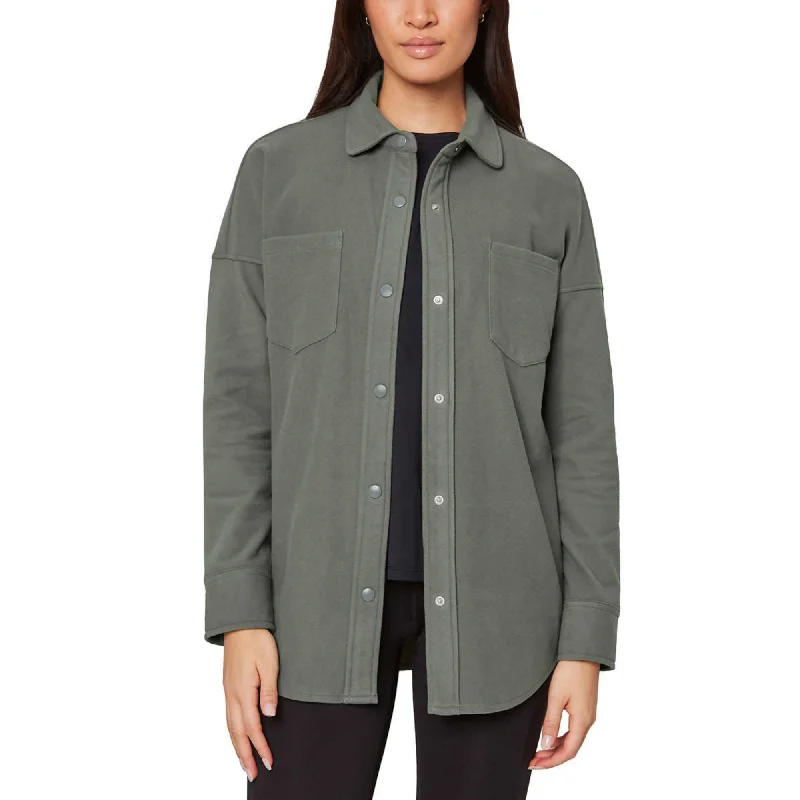 Limited Availability Mondetta Women's Soft Plush Cozy Moisture Wicking Snap Button Up Shirt
