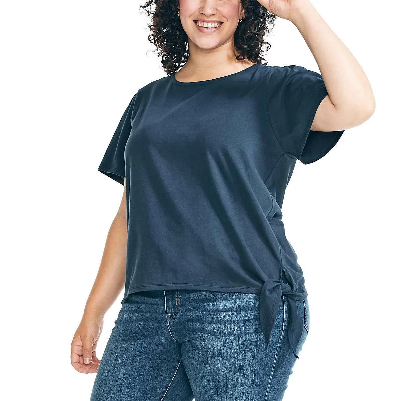 Overstock Nautica Women's Lightweight Cotton Jersey Tee Side Tie T-Shirt