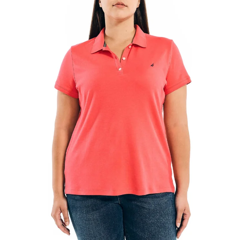 Time-Limited Offer Nautica Women's Lightweight Cotton Short Sleeve Polo Shirt