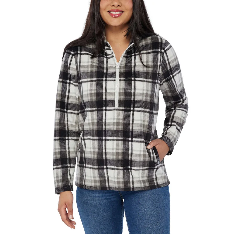 Shop and Save O'Neill Women's Half Zip Soft Brushed Fleece Front Pockets Polar Hoodie