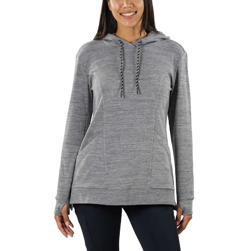 Bargain Prices Spyder Women's Moister Wicking Brushed Fabric Active Top Thumb Holes Tunic Length Hoodie