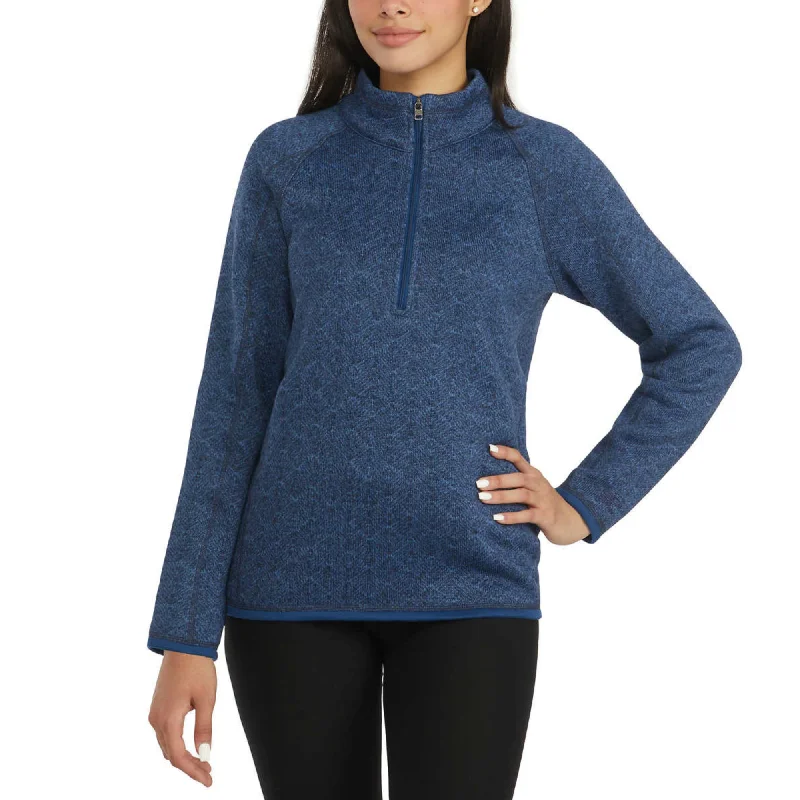 Amazing Deals Storm Pack Women's Quarter Zip Comfort Fit Cozy  Fleece Sweater