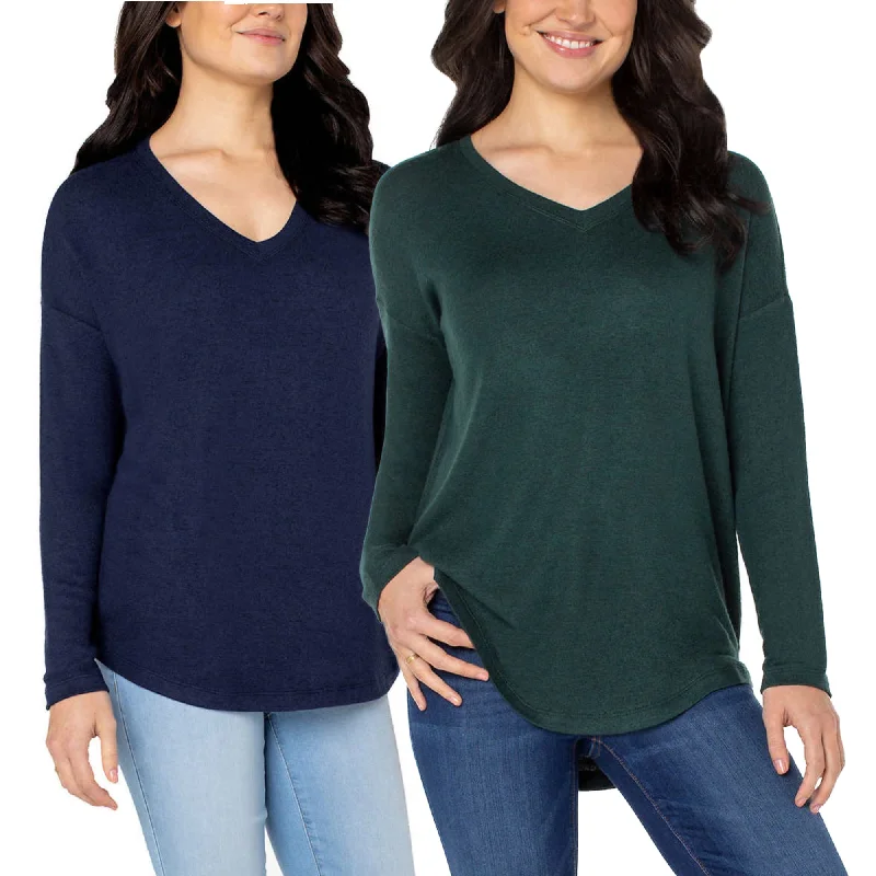 Online Only Well Worn Women's Ultra Soft V-neck Lightweight Knit Sweater Relaxed Fit Top