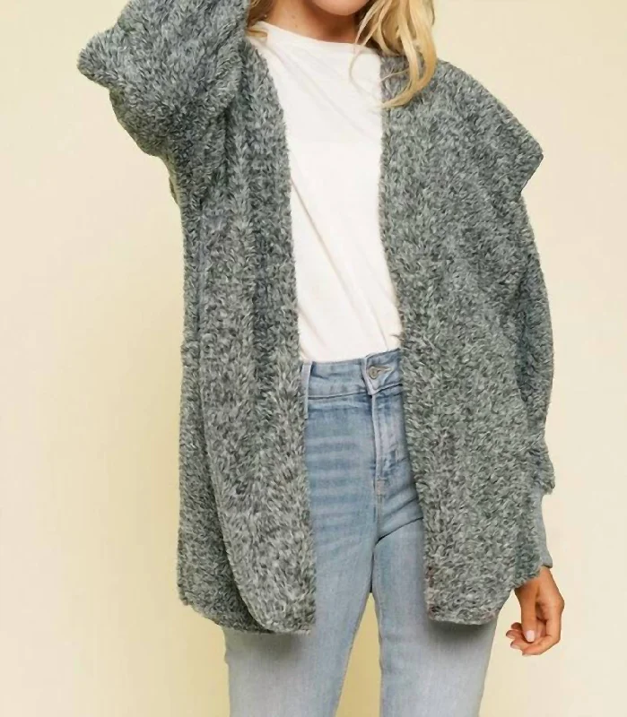 Savings Spectacular Danica Faux Fur Oversized Hoodie In Grey
