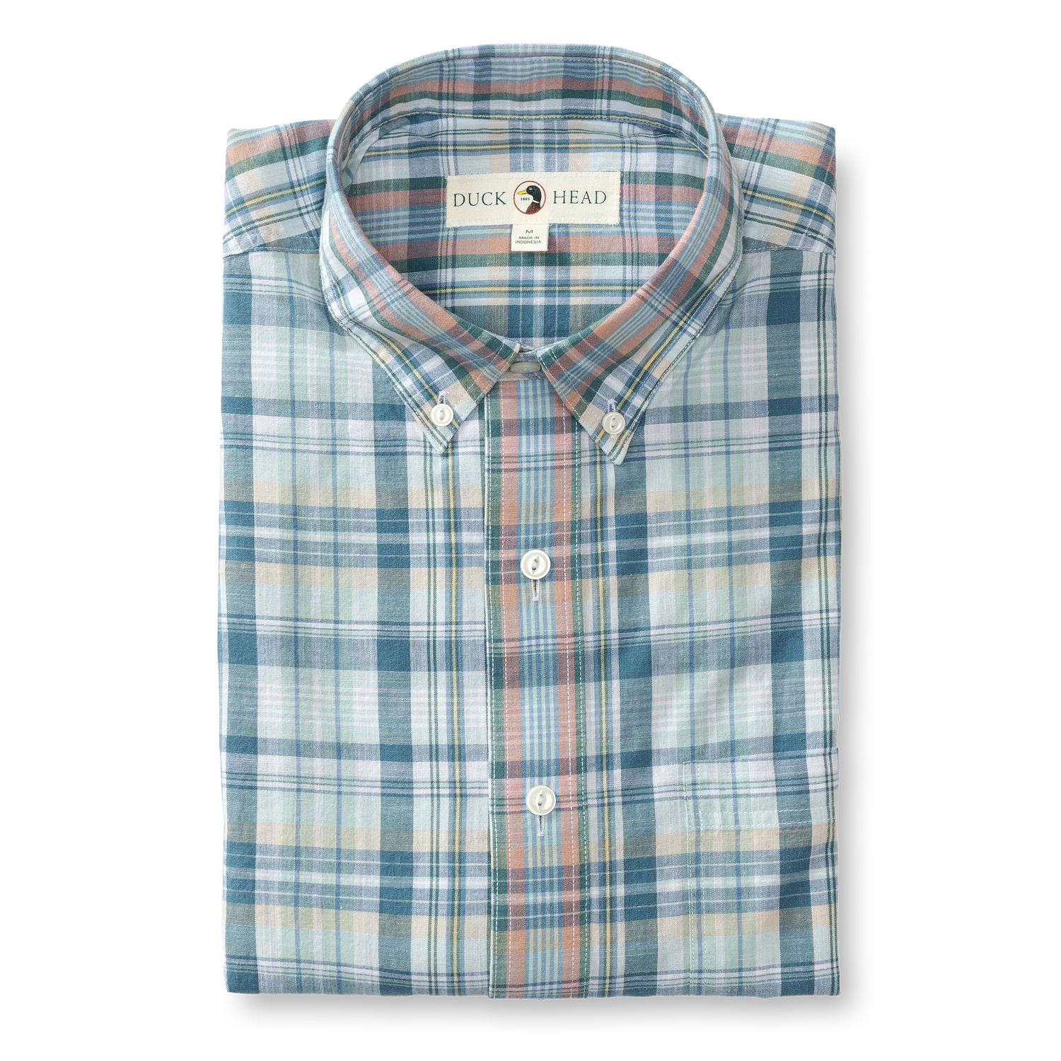 Buy Now Cotton Slub Murphy Plaid Shirt (Aegean Blue)