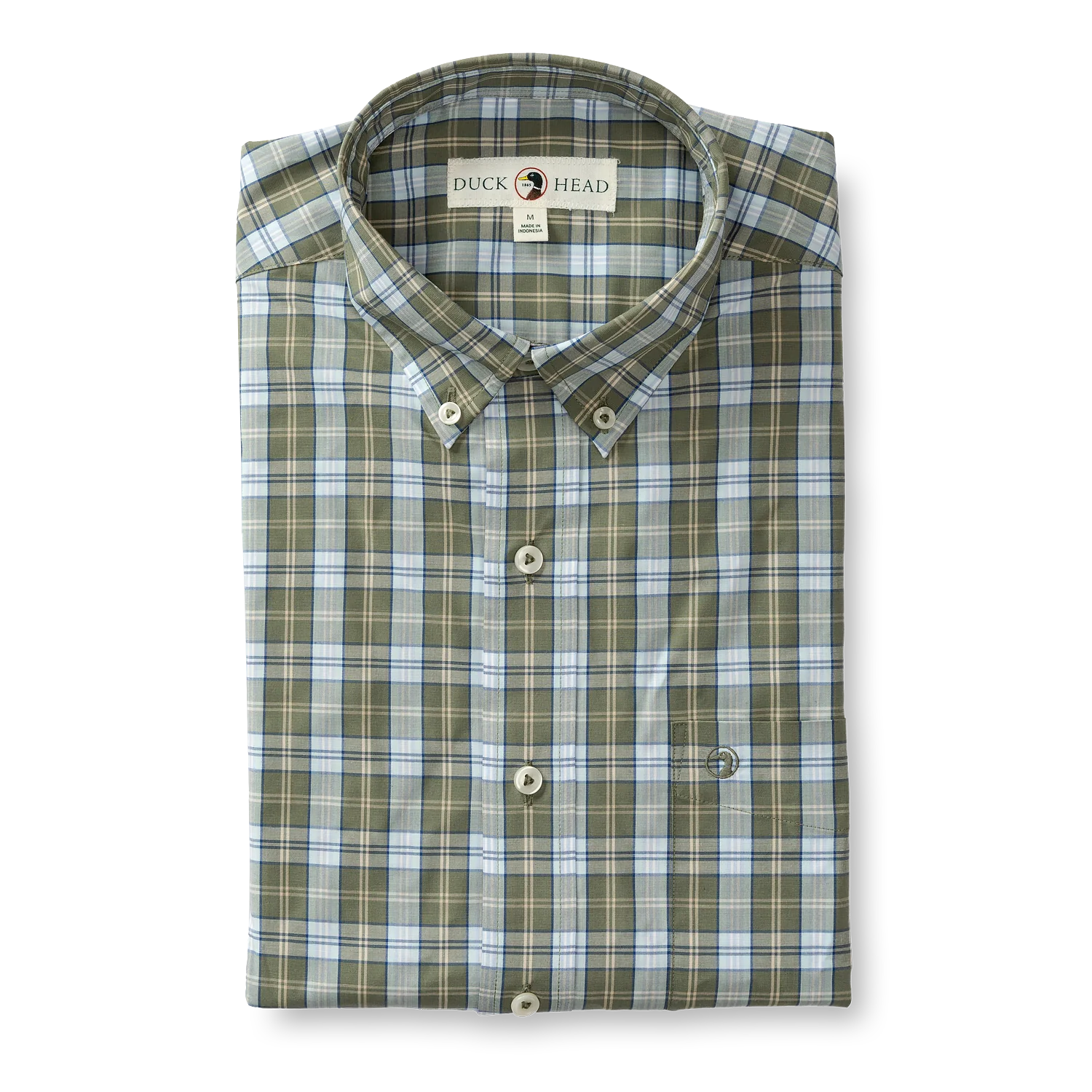 Weekend Deal Performance Poplin Wester Plaid Shirt (Deep Lichen Olive)