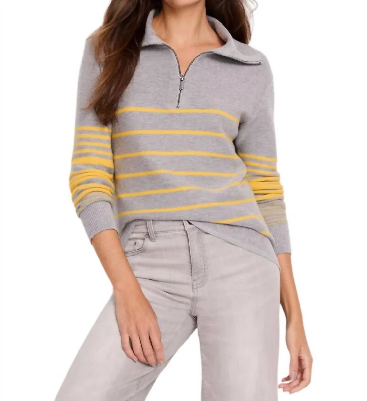 Crazy Deals Easy Stripe Sweater In Grey Multi