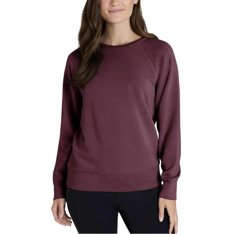 Lowest Prices Eddie Bauer Women's Crewneck Sweatshirt Brushed Four Way Stretch Casual Active Top