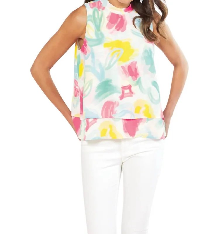 Sale Event Eleanor Top In Painterly Pastel