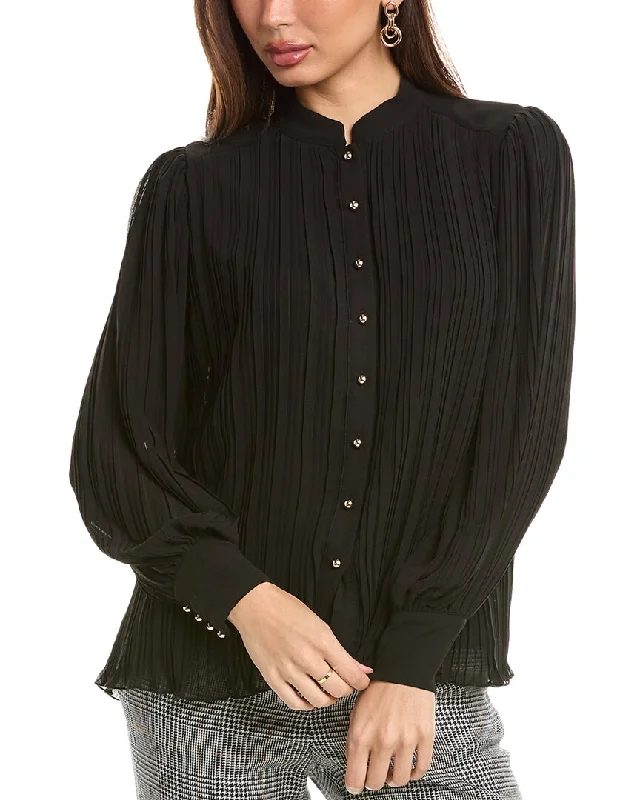 Big Savings Elie Tahari Pleated Blouse
