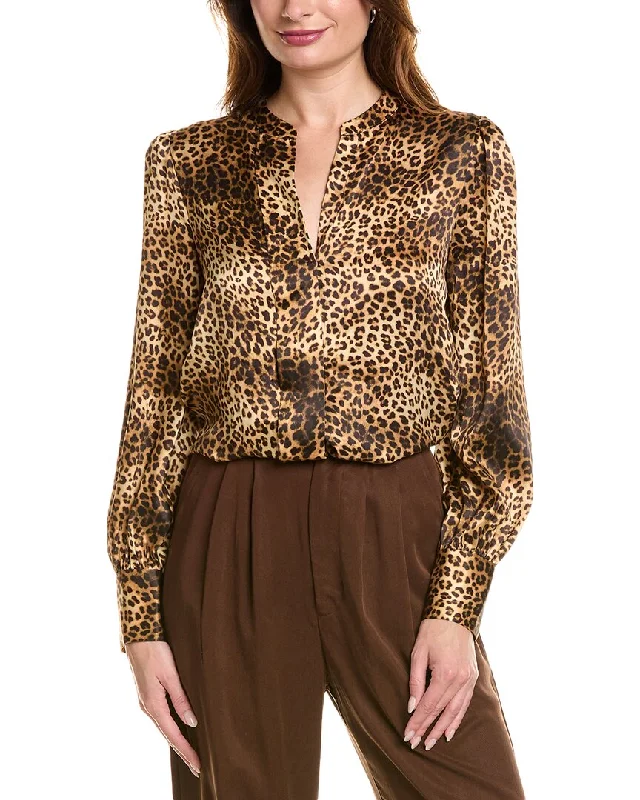 Flash Deals Elie Tahari Printed Silk Shirt
