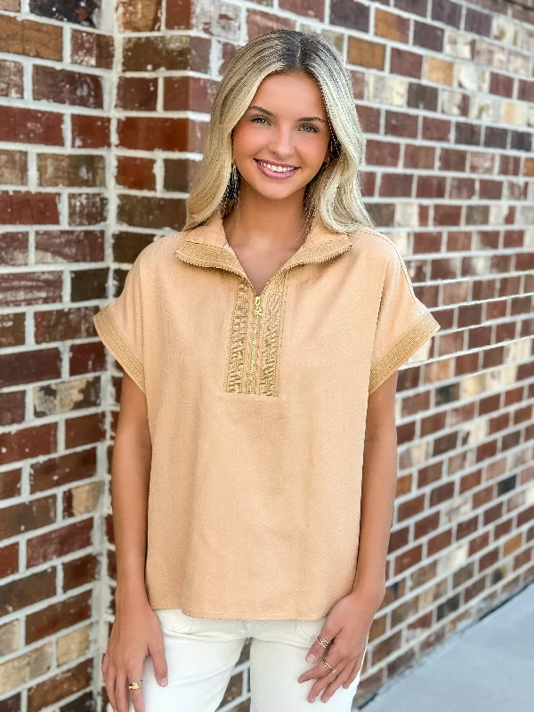 Bonus Savings Poppy Pullover (Lark Monogram)