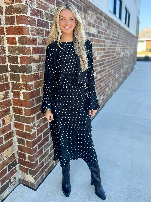 Midnight Madness Darlene Polka Dot Top (Black/White)