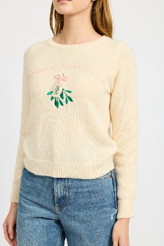 Instant Discount Ens Holiday Sweater (Cream)