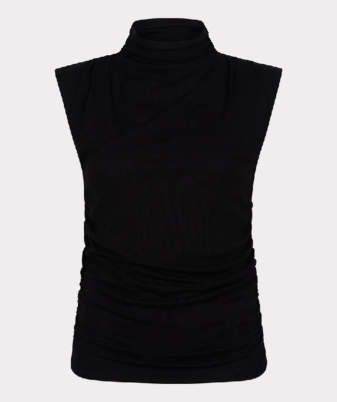 Online Exclusive Ribbed Top (Black)