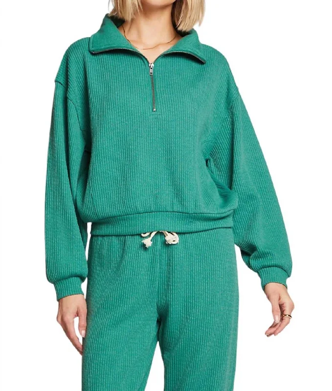 Final Clearance Essential Half Zip Pullover In Alpine