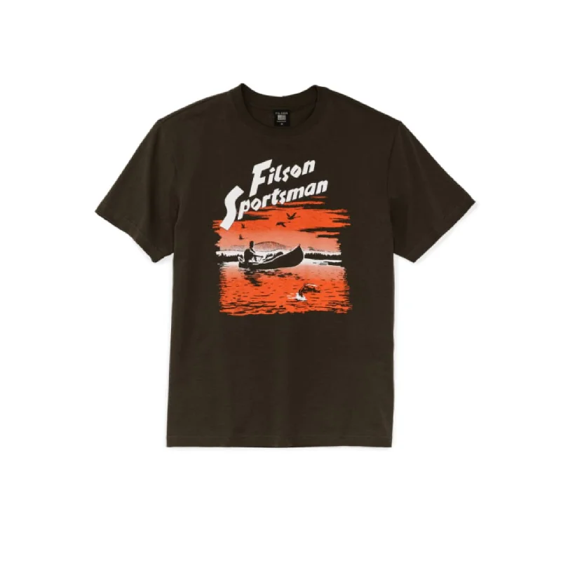 Closeout Pioneer Graphic T-Shirt (Coffee Canoe)