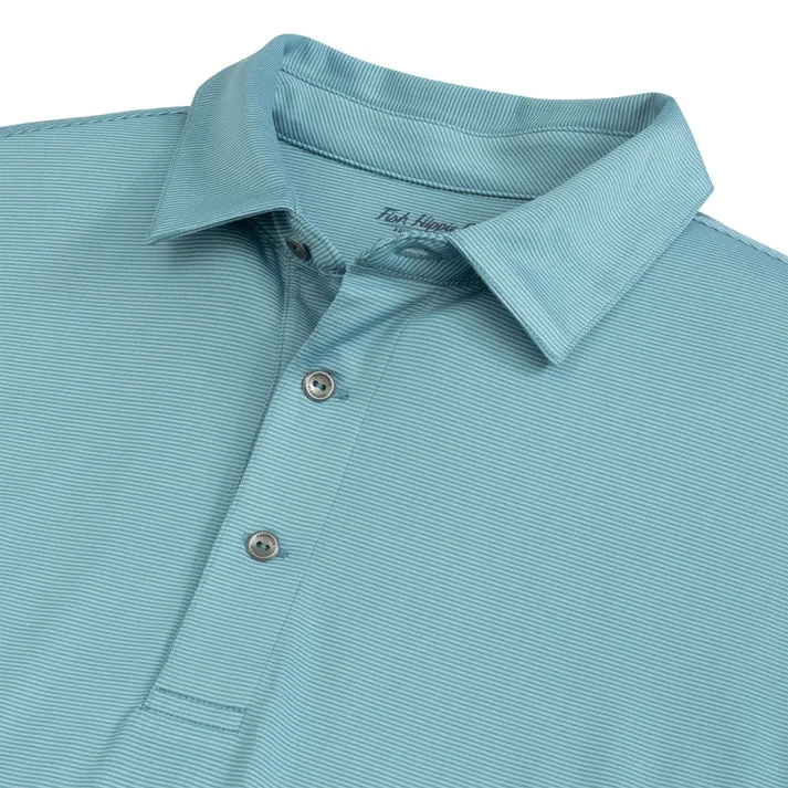 Special Price Runnel Stripe Performance Polo (Ranger Blue)