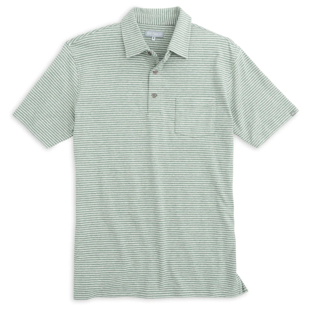 Epic Deals Melanage Stripe Polo (Sage Heather)