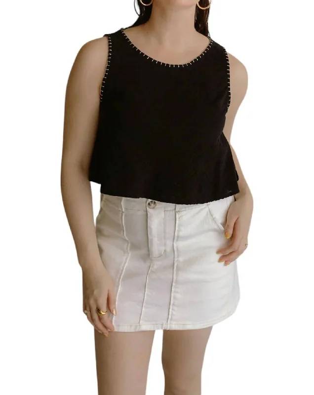 Special Price Flowy Tank Top In Black