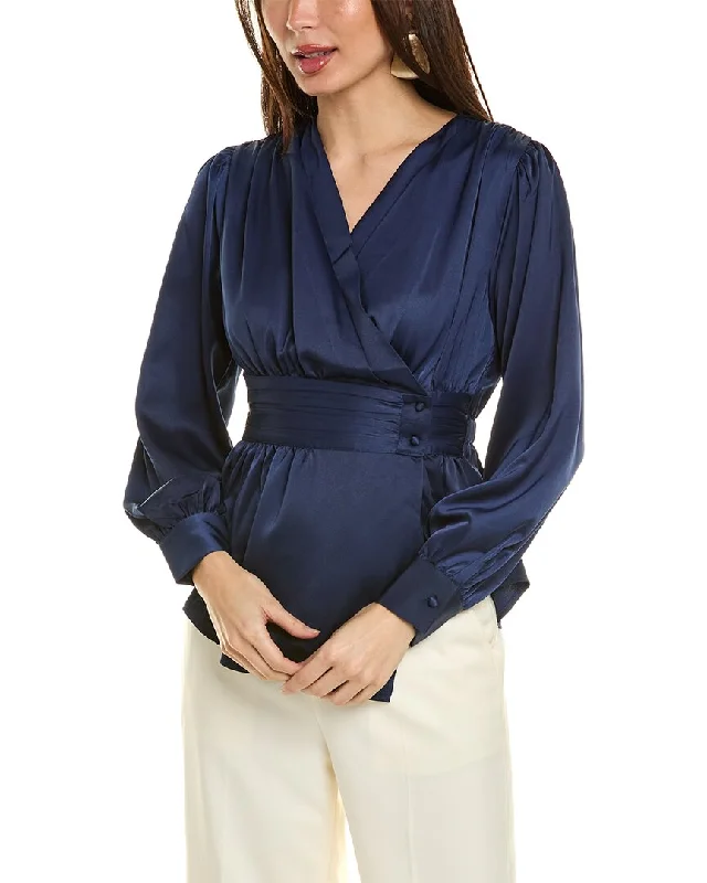 Clearance Items Gracia Satin Wrap Blouse