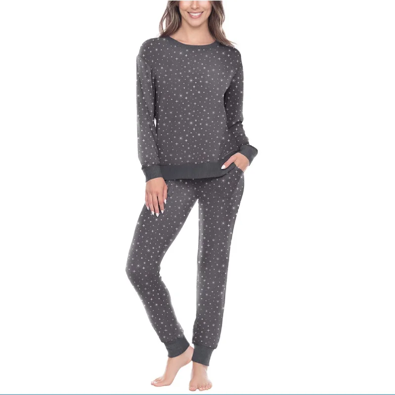 Savings Galore Honeydew Women's 2-Pc Super Soft Printed Soft Pajama Lounge Set