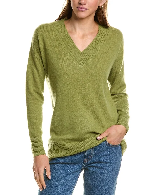 Exclusive Deal InCashmere V-Neck Cashmere Tunic Sweater